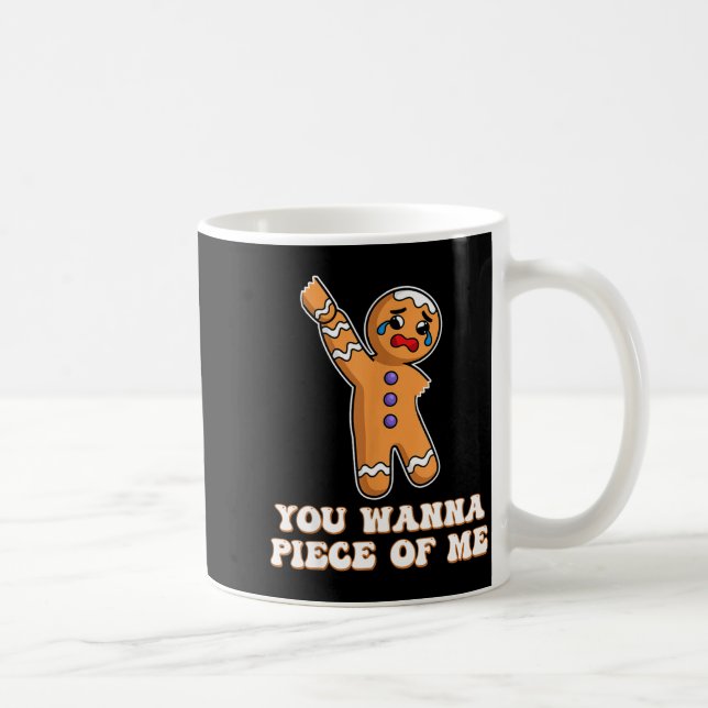 Funny Angry Gingerbread Man You W Ece Of Me  Kaffeetasse (Rechts)