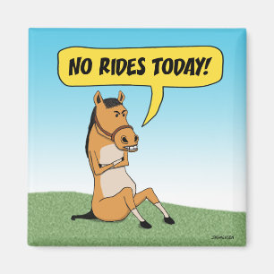 Funny Angry Horse Magnet