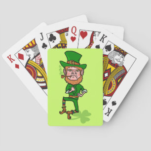 Funny Angry Lucky Irish Leprechaun Spielkarten