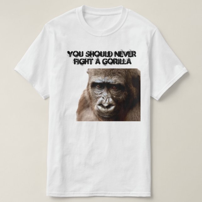 Funny Angry Macho Gorilla Humore Affe T - Shirt (Design vorne)