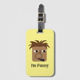 Funny Angry Man Face Funny Cartoon Gepäckanhänger