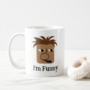 Funny Angry Man Face Funny Cartoon Kaffeetasse