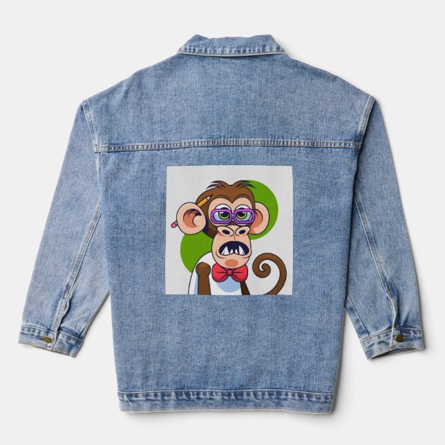Funny Angry Monkey Jeansjacke (Rückseite)