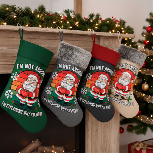 Funny Angry Santa Individuelle Name Holiday Décor Kleiner Weihnachtsstrumpf