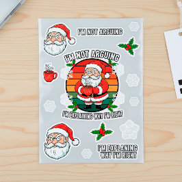 Funny Angry Weihnachten Sarcastic Holiday Geschenk Runder Aufkleber