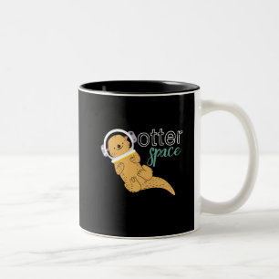 Funny Animal Cartoon Spaß Otter Space Zweifarbige Tasse