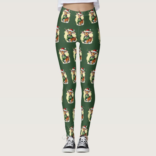 Funny Animal Christmas Favorites - Fauna 1 Leggings (Vorderseite)