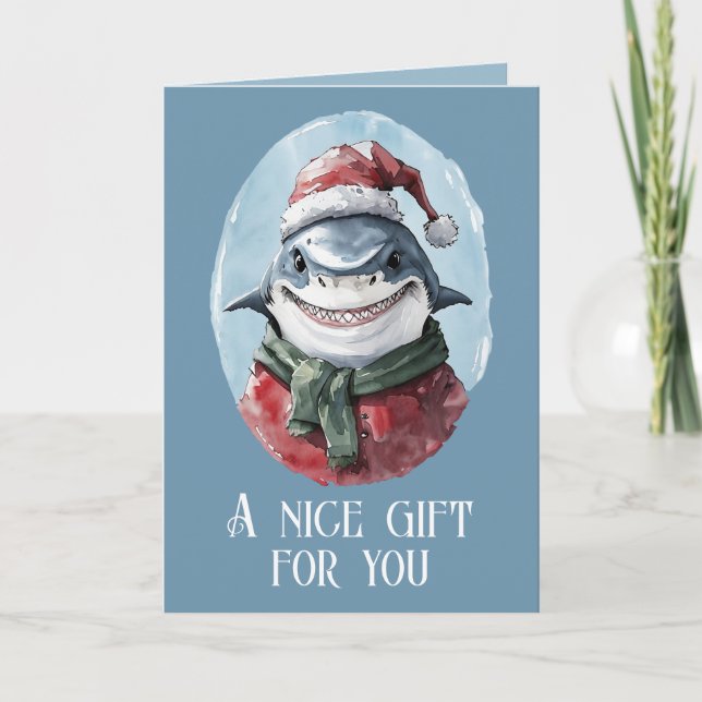 Funny Animal Christmas Favorites - Hai 1 Karte (Vorderseite)
