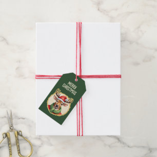 Funny Animal Christmas Favorites - Hirsch 2 Geschenkanhänger