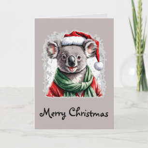 Funny Animal Christmas Favorites - Koala 1 Karte