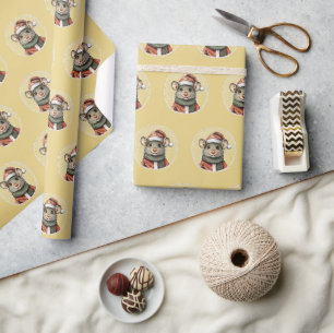 Funny Animal Christmas Favorites - Maus 1 Geschenkpapier