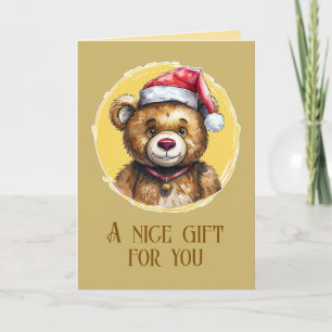 Funny Animal Christmas Favorites - Teddy Bär 1 Karte