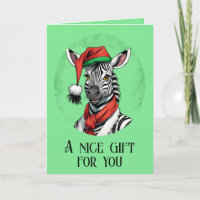 Funny Animal Christmas Favorites - Zebra 1