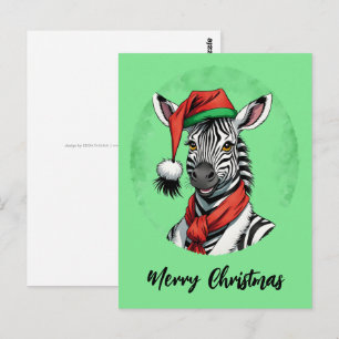 Funny Animal Christmas Favorites - Zebra 1 Postkarte