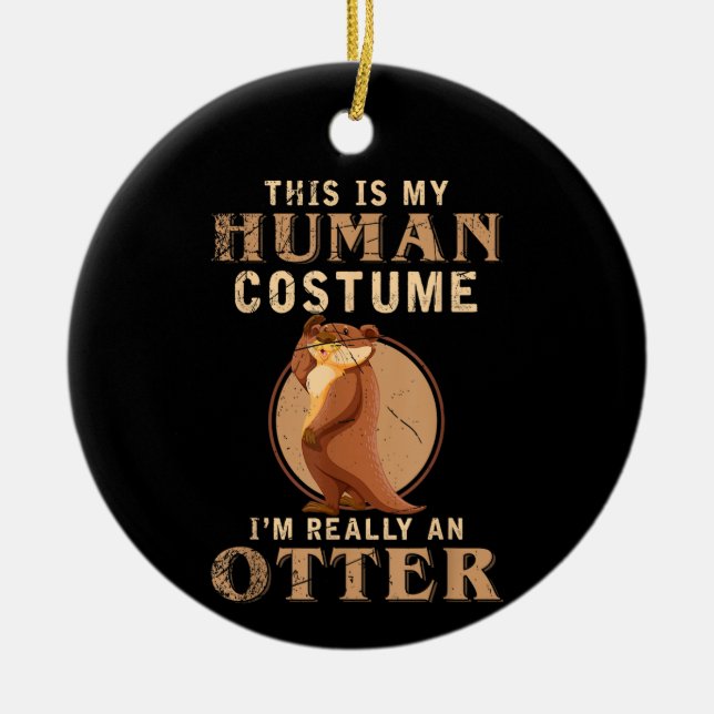 Funny Animal Costume Zoo Keeper Keramik Ornament (Vorne)