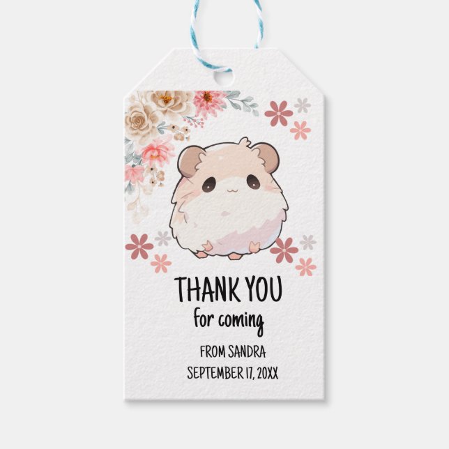 Funny Animal Danke, Baby, Geschenkanhänger (Vorderseite)