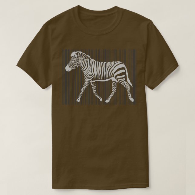 Funny Animal Gift Barcode Zebra T-Shirt (Design vorne)