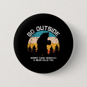 Funny Animal Go Outdoor wird von Bären gegessen Button