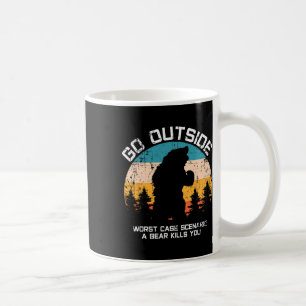 Funny Animal Go Outdoor wird von Bären gegessen Kaffeetasse