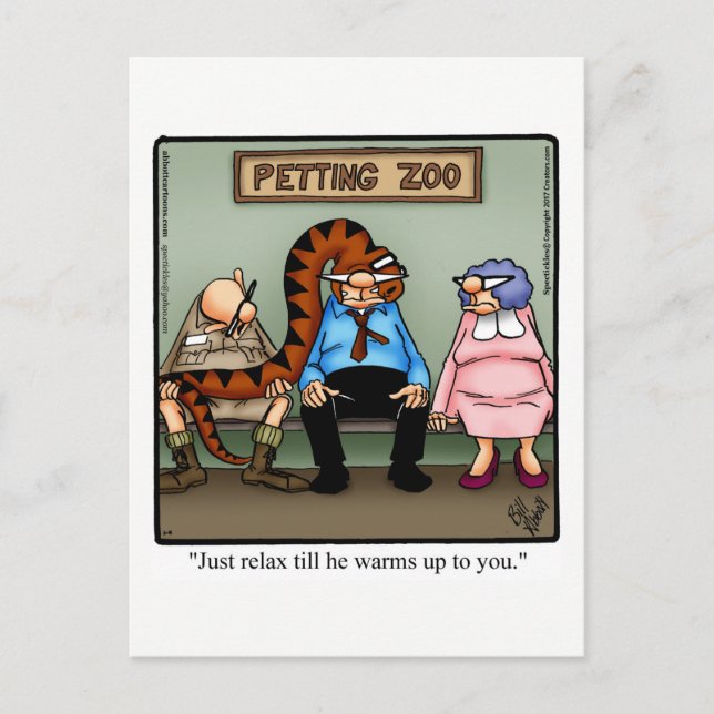 Funny Animal Lover Zoo Postcard Postkarte (Vorderseite)