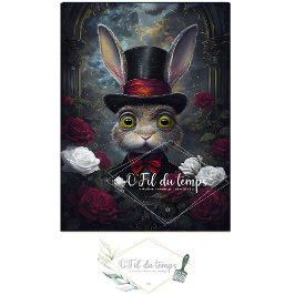 Funny Animal mit Hat Decoupage Papier. Seidenpapier