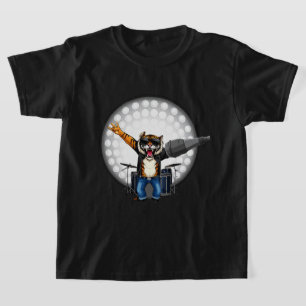 Funny Animal Music Gift   Cool Tiger Rock Dancer T-Shirt