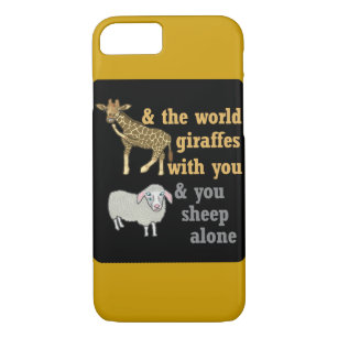 Funny Animal Pun Giraffe und Schafe iPhone 8/7 Hülle