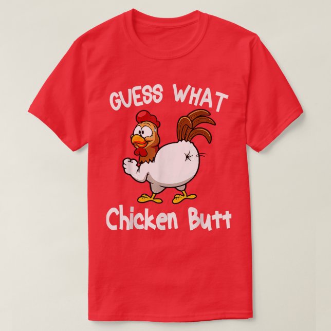Funny Animal rät, was Hühner Hintern Niedliche Hüh T-Shirt (Design vorne)