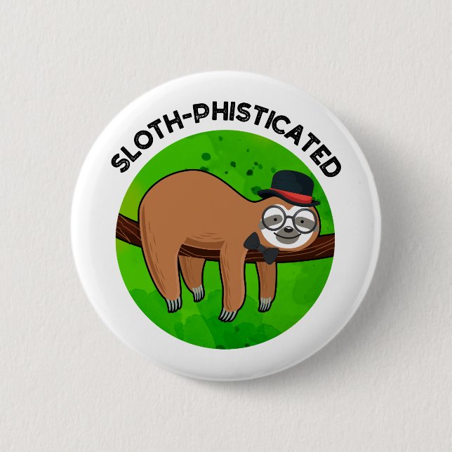 Funny Animal Slot Pun Button (Vorderseite)