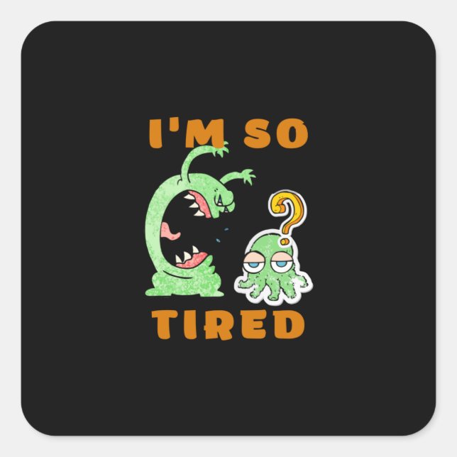Funny Animals Sarcastic Niedlich Quadratischer Aufkleber (Vorderseite)