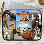 Funny Animals Zoo Laptop Sleeve<br><div class="desc">Laptop-Ärmel mit einer Collage aus lustigen und niedlichen Tieren.</div>