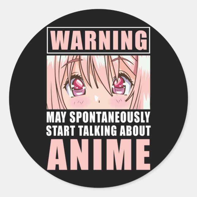 Funny Anime Girl Japanese Otaku Manga Japan Runder Aufkleber (Vorderseite)