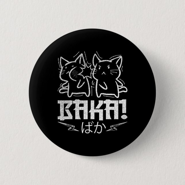 Funny Anime Manga Otaku Baka Rabbit Slap Meme Button (Vorderseite)