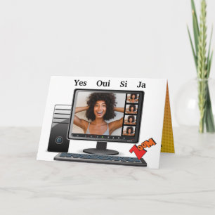 Funny Anniversaire Vidéo Conférence Call Carte de