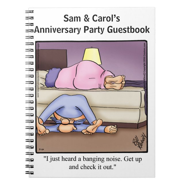 Funny Anniversary Partys Guestbook Notizblock (Vorderseite)