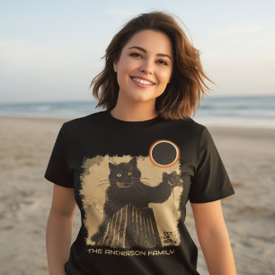 Funny Annual Solar Eclipse Cat 2. Oktober 2024 T-Shirt
