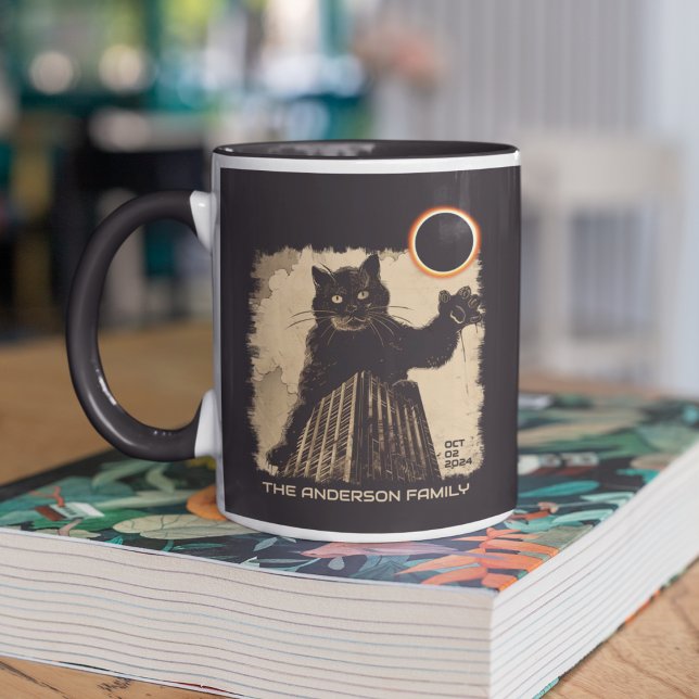 Funny Annual Solar Eclipse Cat 2. Oktober 2024 Tasse (Von Creator hochgeladen)