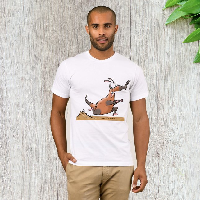 Funny Anteater Cartoon Quirky Running Animal T-Shirt (Von Creator hochgeladen)