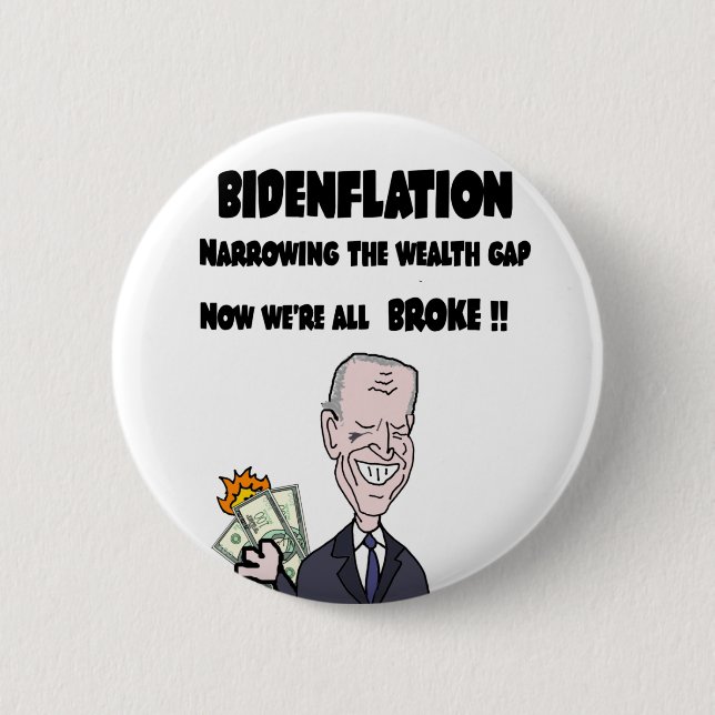 Funny Anti Biden Bidenflation Inflation Button (Vorderseite)