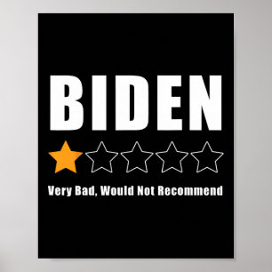 Funny Anti Biden Pro Trump 1 Sterne Wahlgang Poster