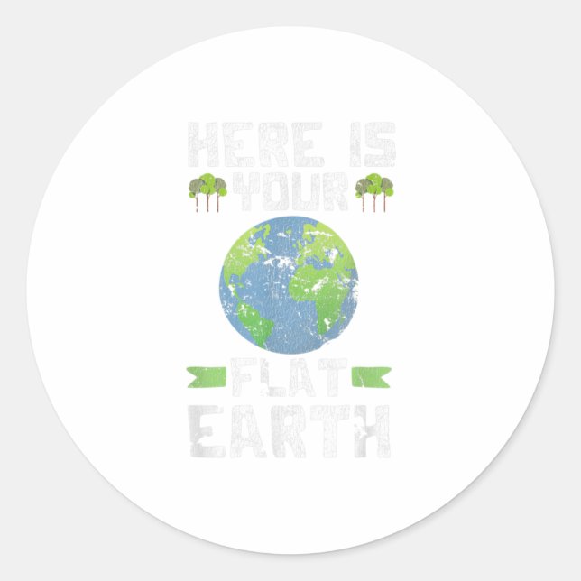Funny Anti Flat Earth TShirt Runder Aufkleber (Vorderseite)