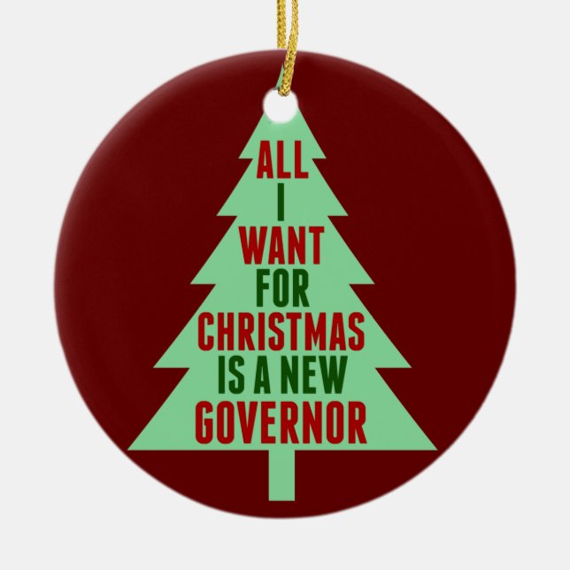 Funny Anti Governor Abbott Christmas Tree Keramik Ornament (Vorne)