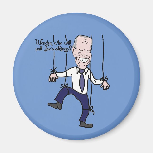 Funny Anti Joe Biden Puppet Politischer Cartoon Magnet (Vorne)