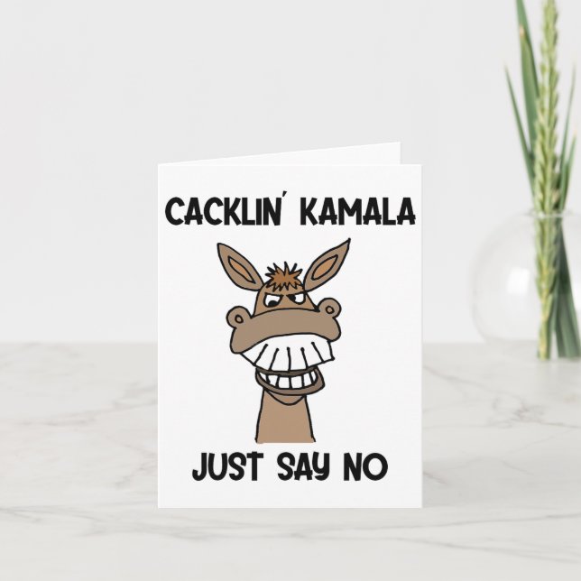 Funny Anti Kamala Harris Laughing Donkey Karte (Vorderseite)