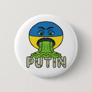 Funny Anti Putin Vomit Emoji Button