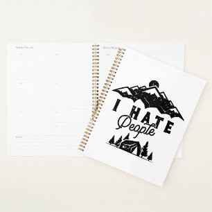 Funny Anti-Social Camping Ich Hasse Menschen Planer