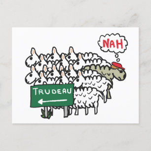 Funny Anti Trudeau Postkarte