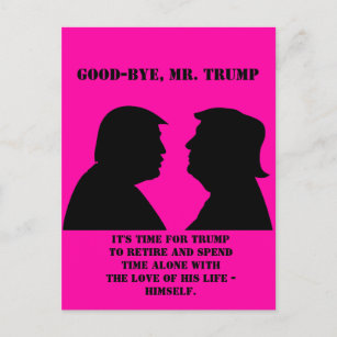 Funny Anti Trump: Auf Wiedersehen, Herr Trump Postkarte