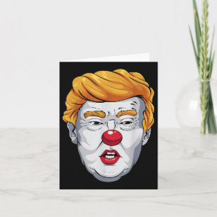 Funny Anti Trump Clown 2024 Wahlen Halloween Karte