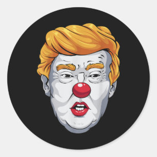 Funny Anti Trump Clown 2024 Wahlen Halloween Runder Aufkleber